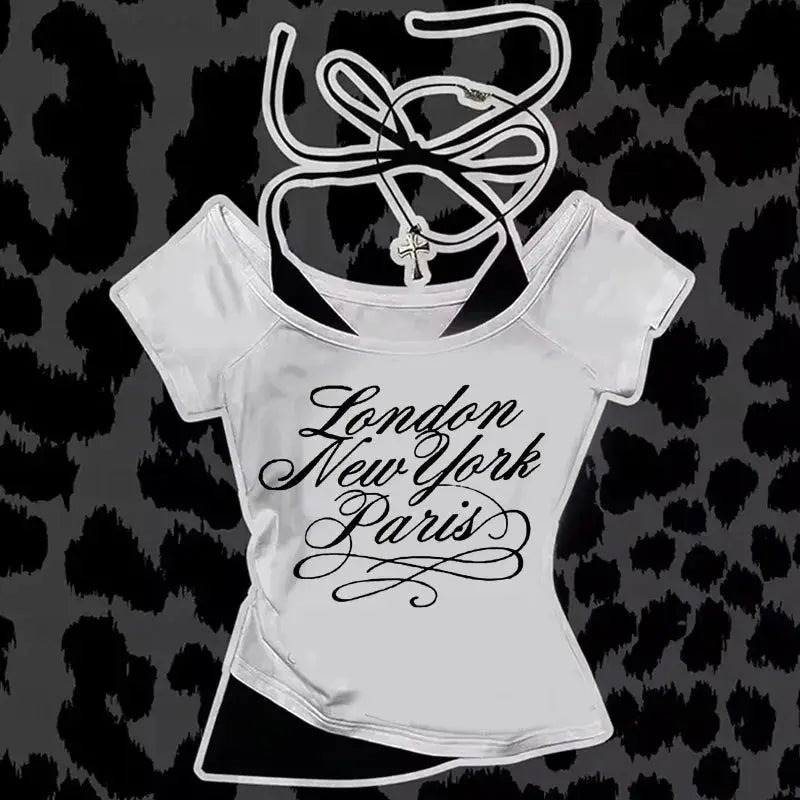 Y2k Crop Top Graphic