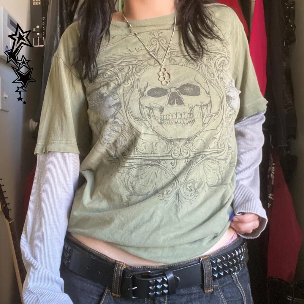 2000s Grunge Women Shirt