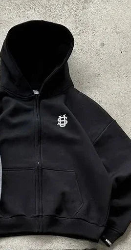 y2kSTUDIO – Baggy Tracksuit Set (Grey & Black)