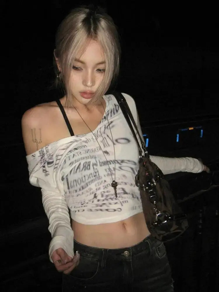 V Neck Top Y2k