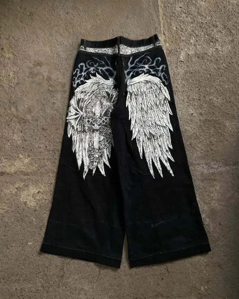 Pants Y2K Wings Loose
