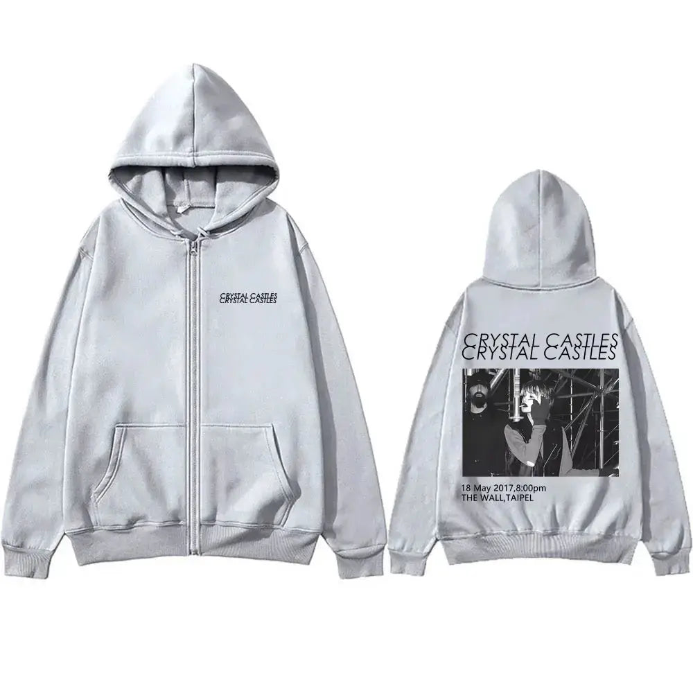 Crystal Castles  Zipper Hoodie