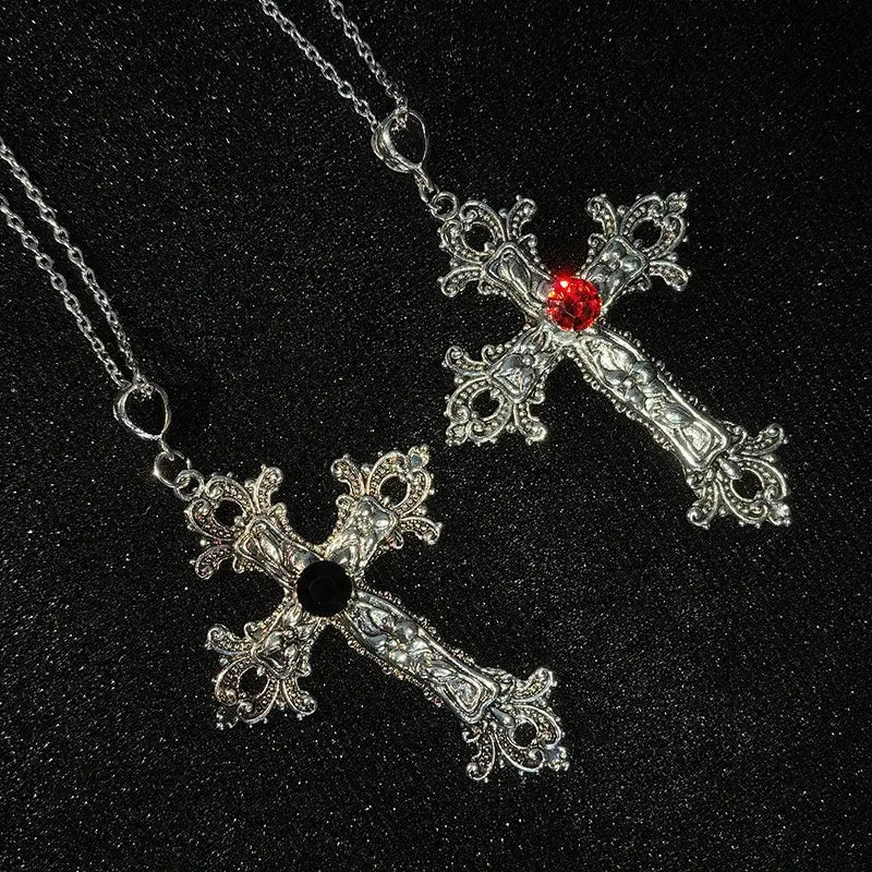 Gothic Big Zircon Chain Y2K