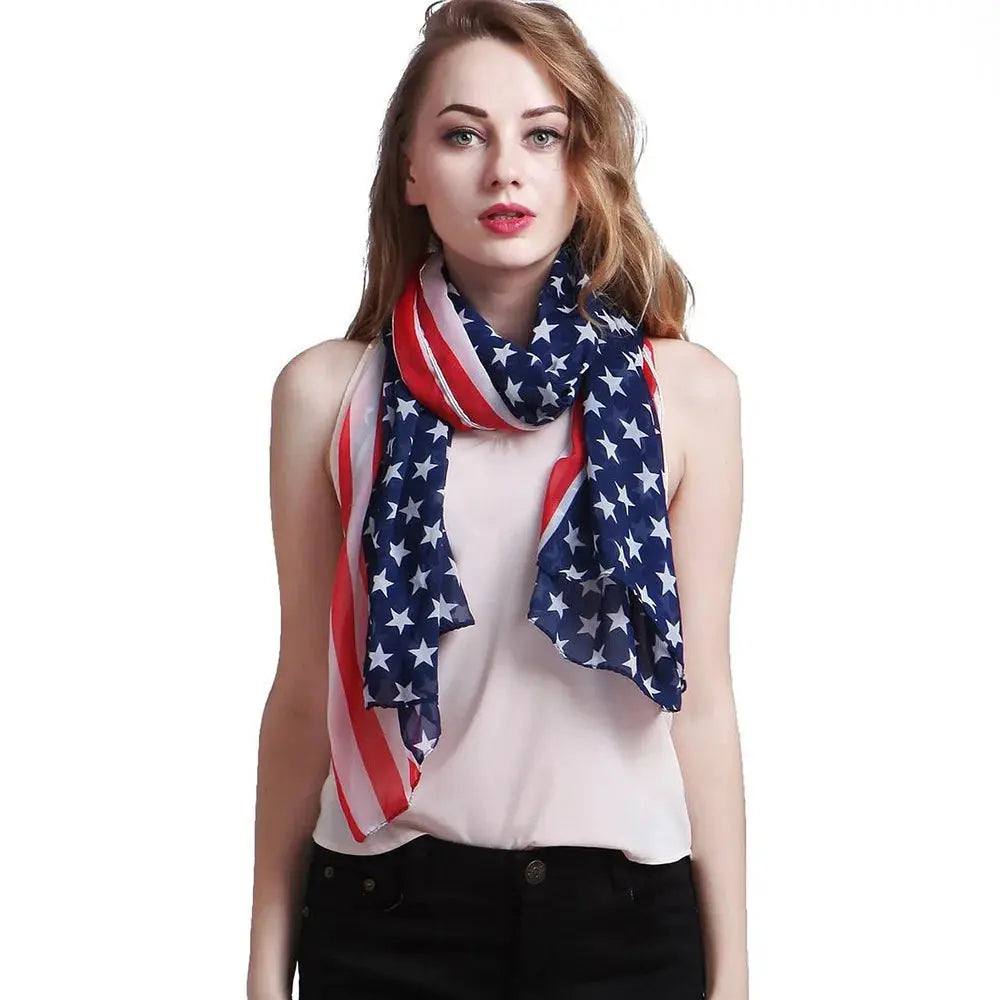 Fourth July American Scarf Plus Size 180cm*90cm