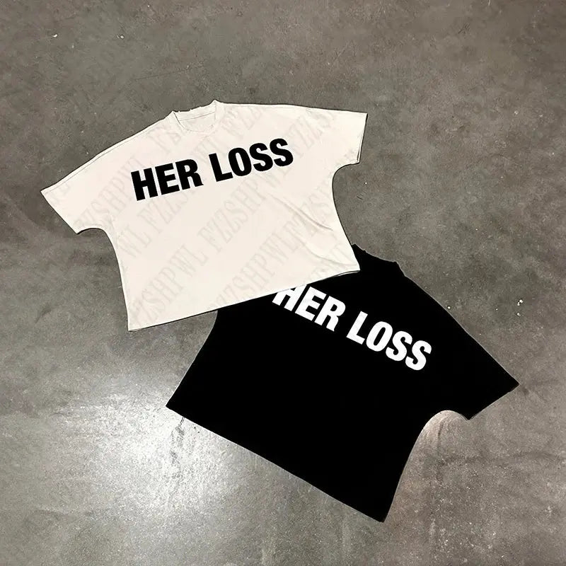 T-shirt 'HER LOSS' Y2K