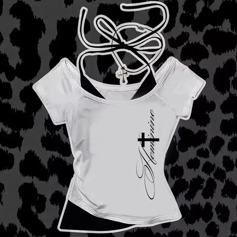 Y2k Crop Top Graphic