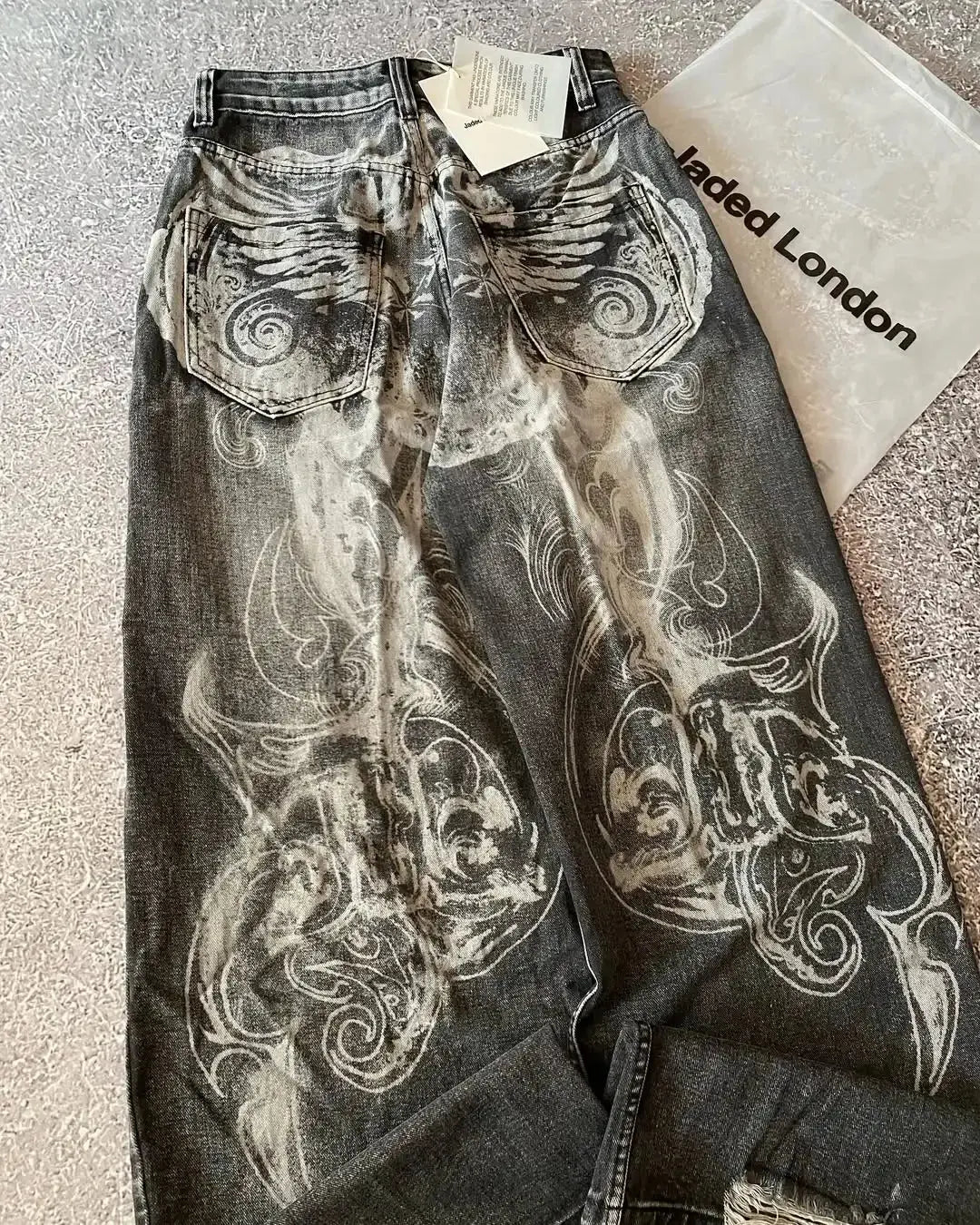 Loose washed jeans Y2k