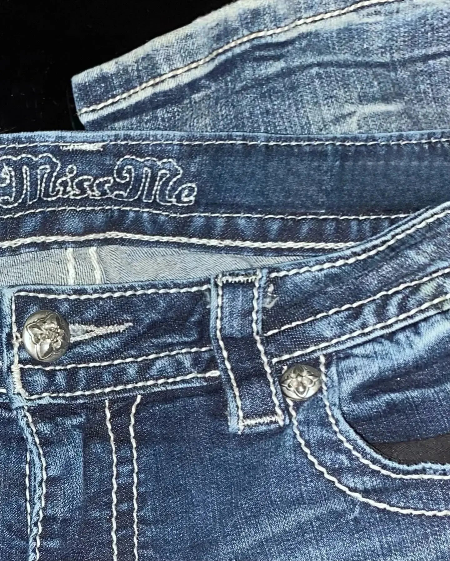 Y2K Embroidery Diamond Jeans Wings