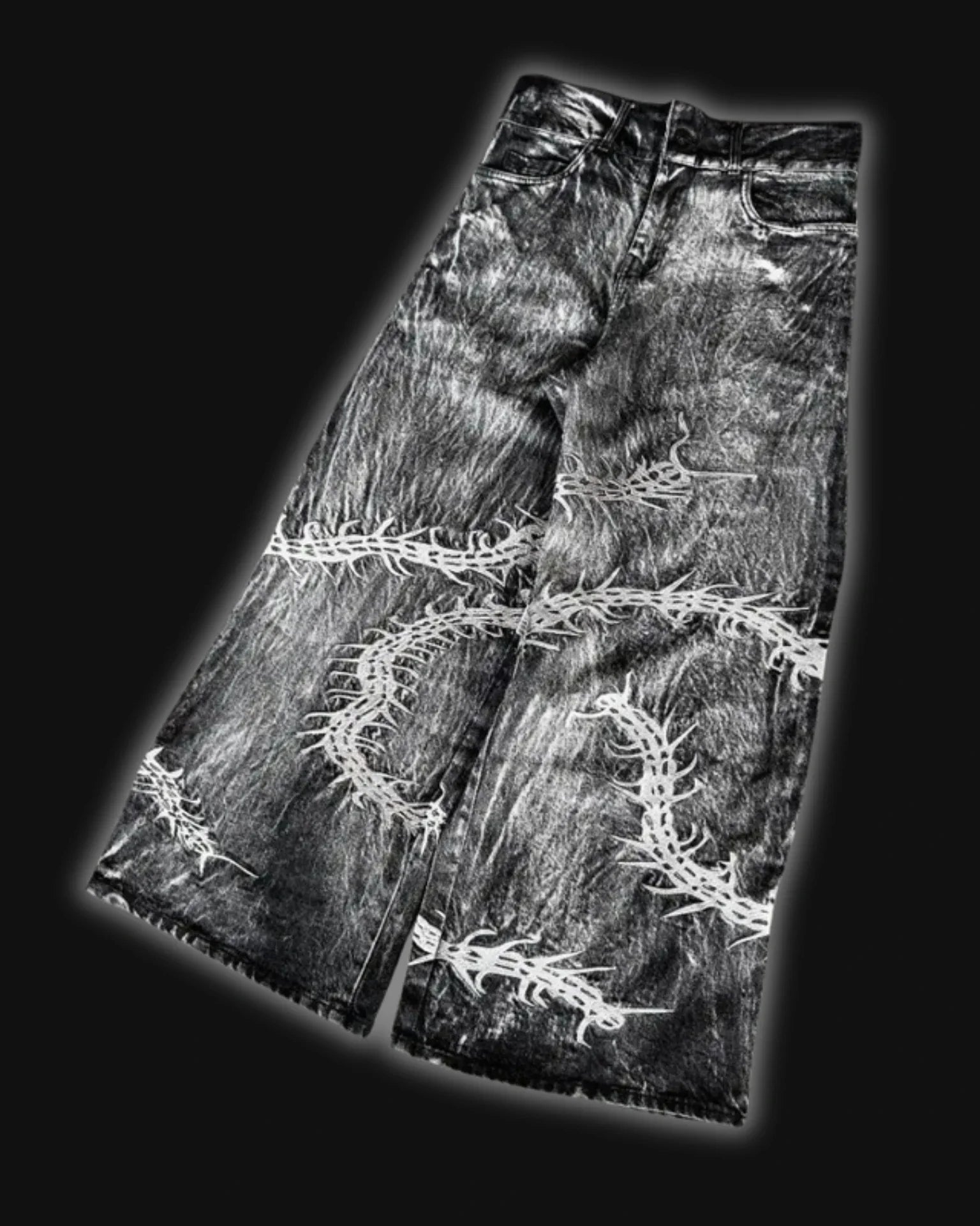 90s Gothic Washed  Pants Jeans