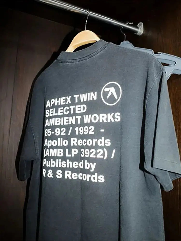 T-Shirt Aphex Twin Washed Black Print