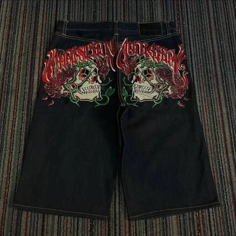 Shorts Y2K Czacha Red Text