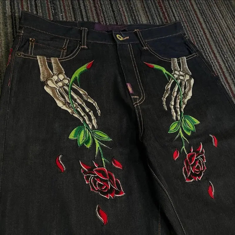 Y2K Skull Red Shorts