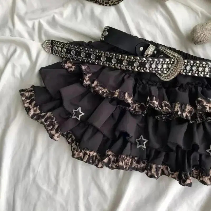 Subculture Gothic Skirt Sexy Leopard