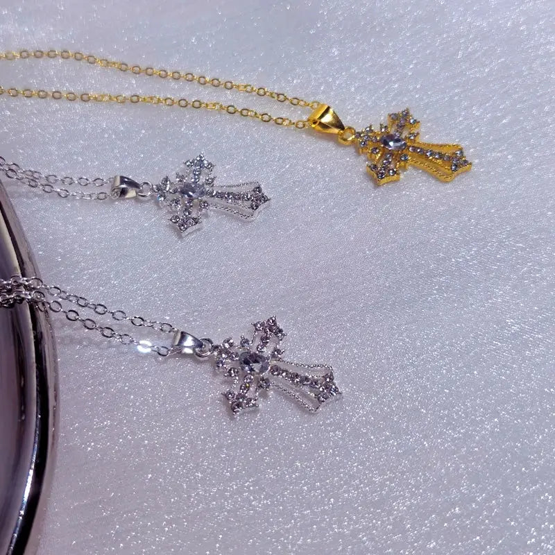 Gothic Big Zircon Chain Y2K