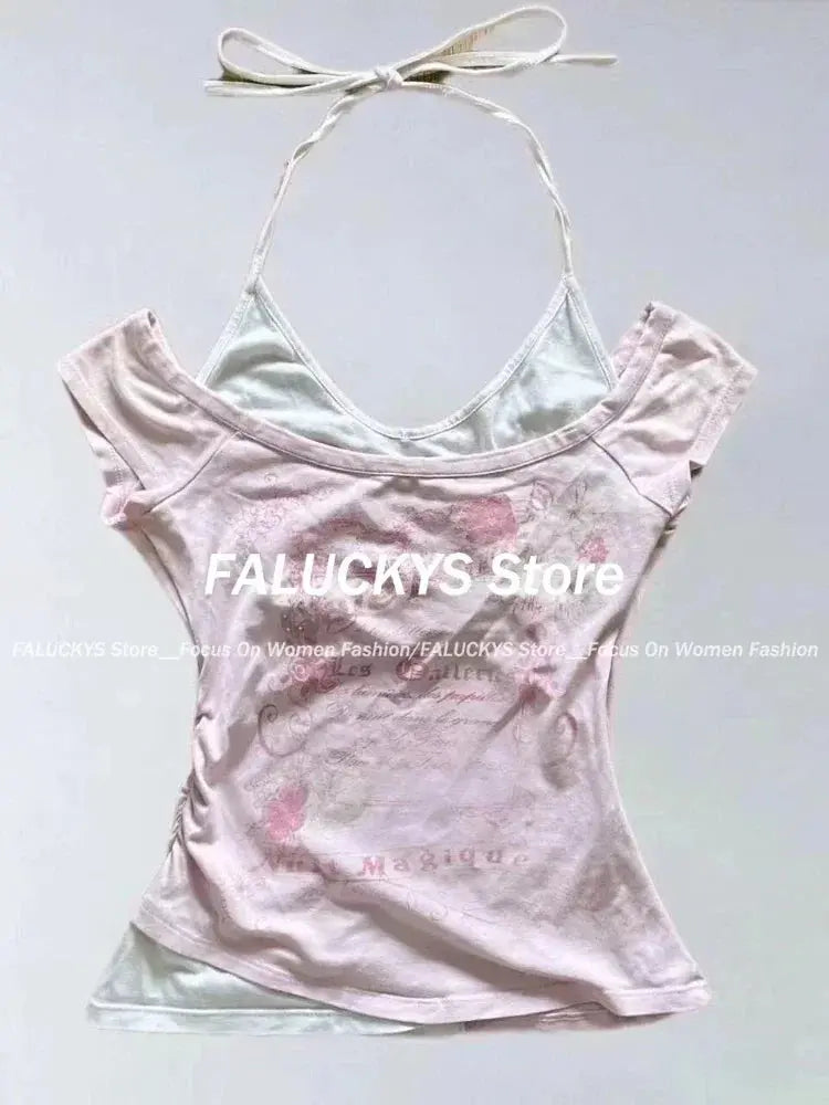T-Shirt Women Y2K Streetwear Hot Girl Slim Fit