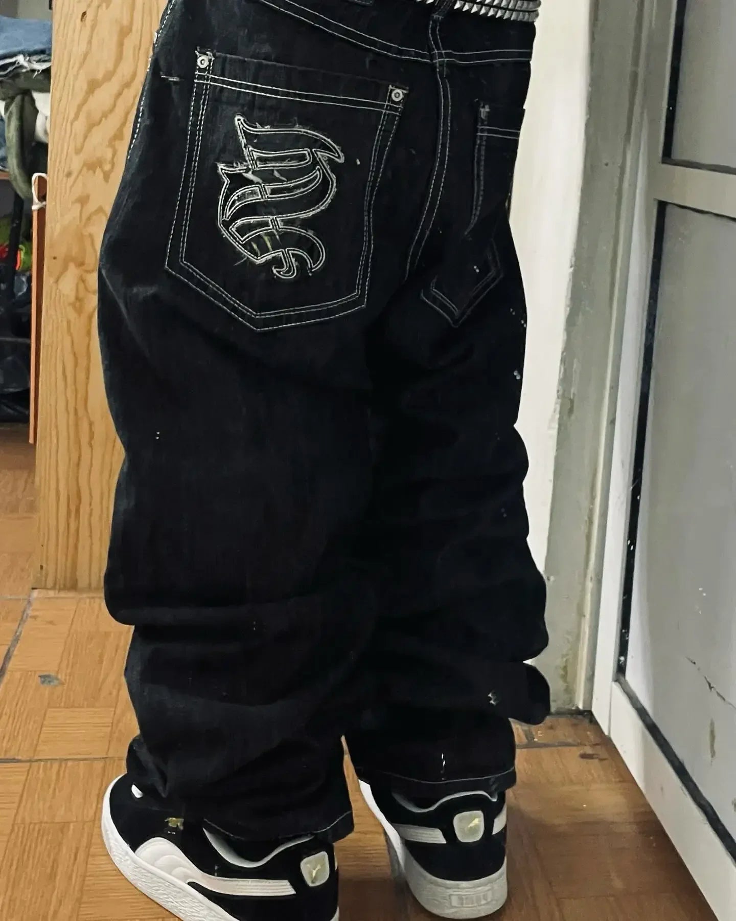 90s Gothic Washed  Pants Jeans
