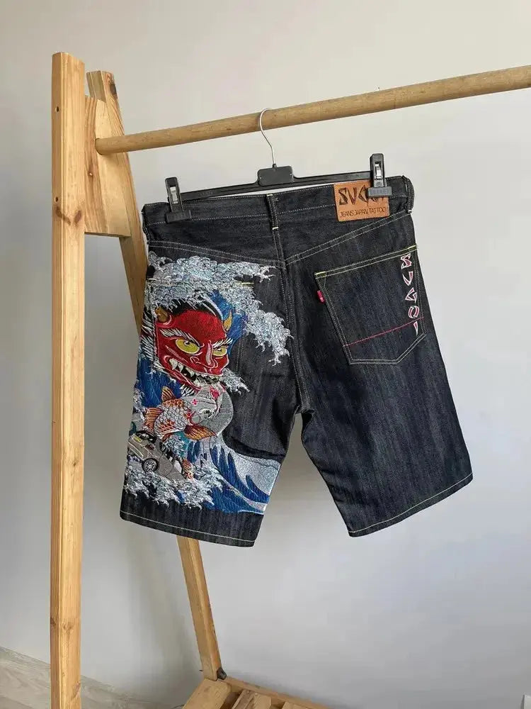 Streetwear Japanese Denim Shorts Y2K